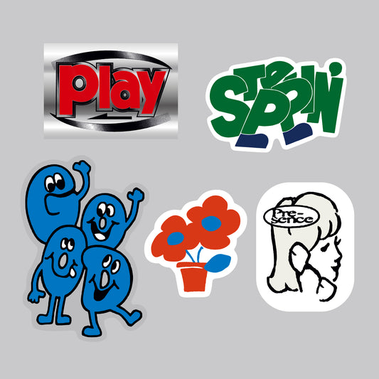 田口陵デザイン ステッカー5枚セット